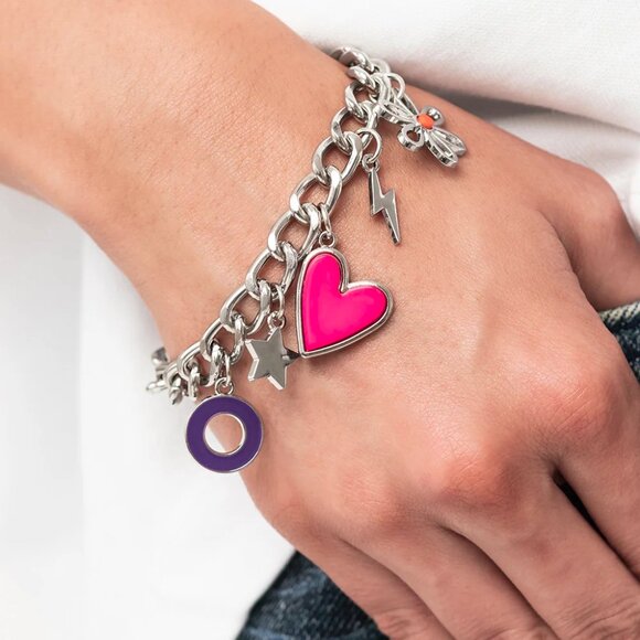 Paparazzi Jewelry - Living in CHARM-ony - Multi Necklace and Bracelet - Picture 4 of 10